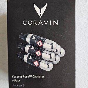 Coravin Argon Capsules - Wine Preservation 6-pack | Exp: 11/27| NEW BOX